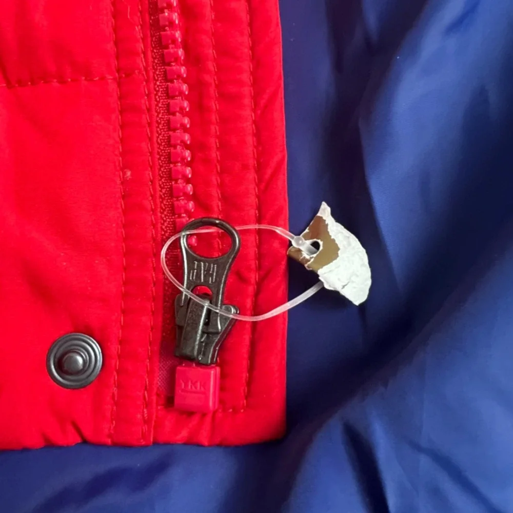 Gap Puffer Vest Primaloft Down Alternative Red Snap Zip Classic Kids Size 5Y NEW